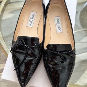 Jimmy Choo Black Patent Leather Flats